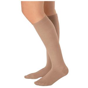 EA/1 - Juzo Soft Knee-High Compression Stockings with Silicone Border Size 4 Short, 20 to 30 mmHg Compression, Beige - Best Buy Medical Supplies