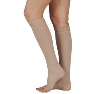 EA/1 - Juzo Women's Naturally Sheer Knee-High Compression Stockings, Open Toe - Best Buy Medical Supplies