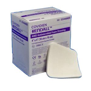 EA/1 - Kendall AMD Antimicrobial Polyurethane Foam Dressing 4" x 8" - Best Buy Medical Supplies