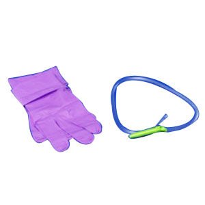 EA/1 - Kendall Healthcare Touch-Trol&trade; Suction Catheter Mini-Tray 14Fr with Two Latex-free Glove, DeLee tip, Green, Sterile - Best Buy Medical Supplies