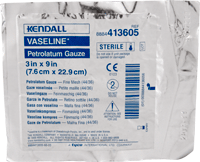 EA/1 - Kendall Vaseline™ Sterile Non-Adherent Petrolatum Gauze Strip 3" x 9" - Replaces 55CWNM39A - Best Buy Medical Supplies
