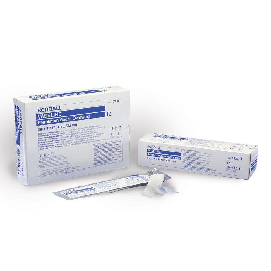 EA/1 - Kendall Vaseline&trade; Sterile Non-Adherent Petrolatum Gauze Strip, 3" x 18" - Best Buy Medical Supplies
