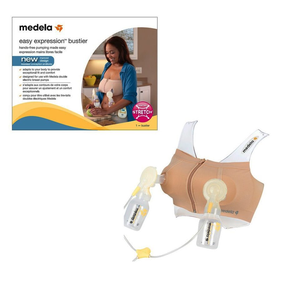 EA/1 - Medela Easy Expression&reg; Breast Pump Bustier, Large, Nude - Best Buy Medical Supplies