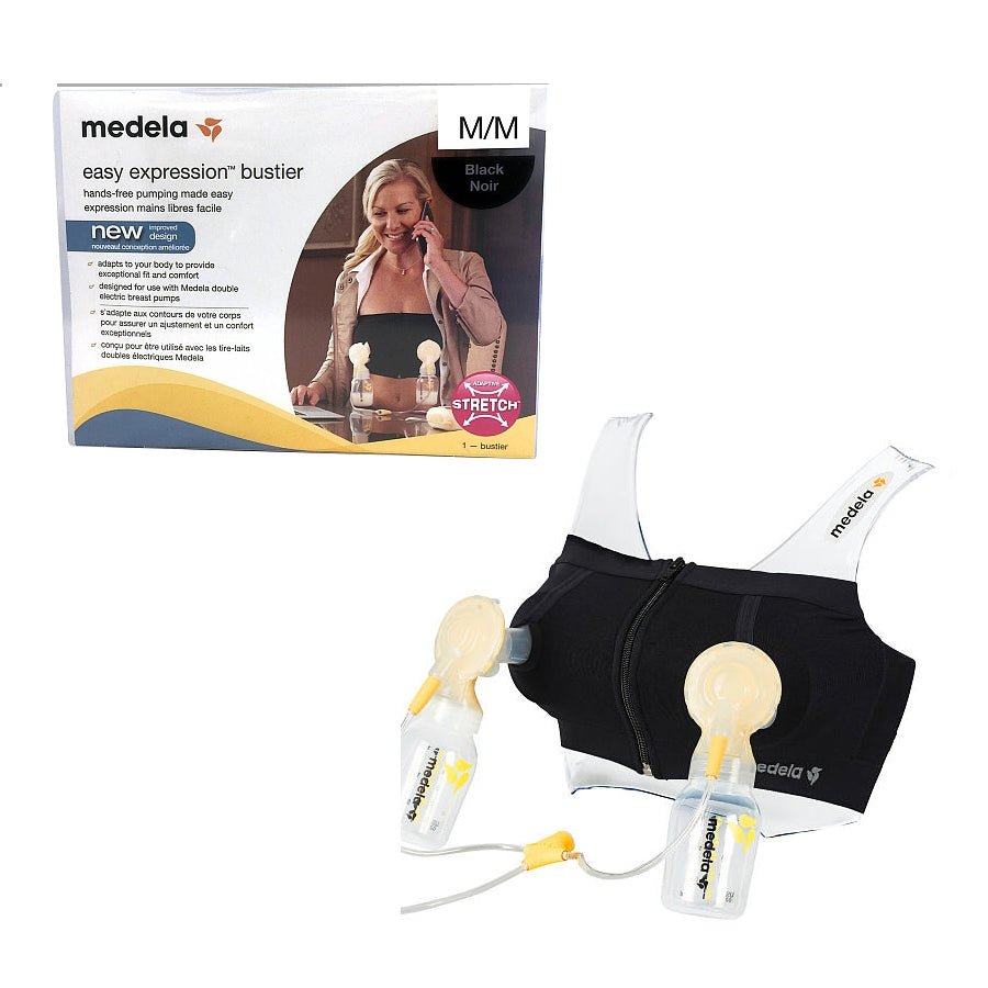 EA/1 - Medela Easy Expression&reg; Breast Pump Bustier, Medium, Black - Best Buy Medical Supplies