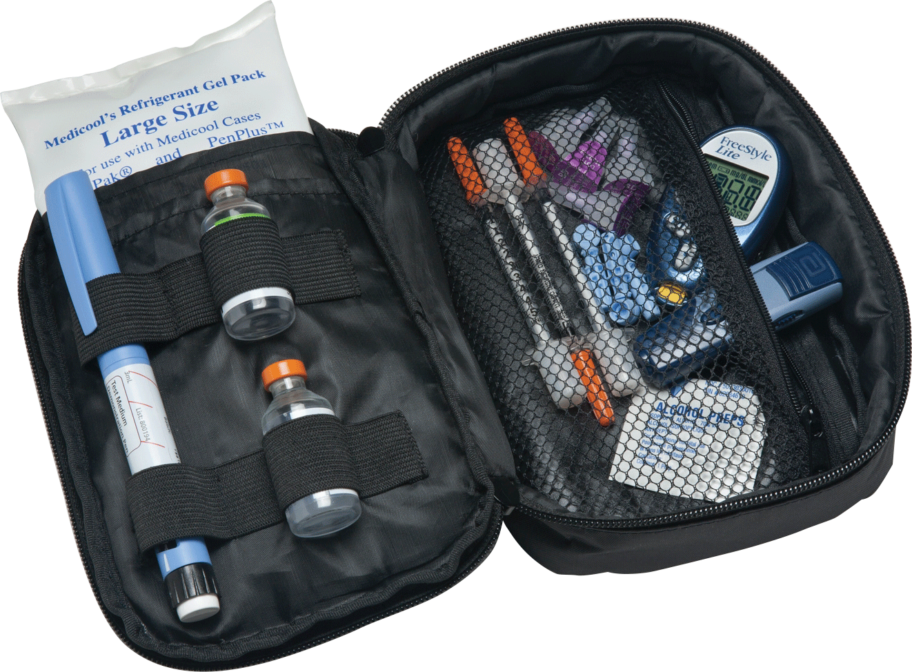 EA/1 - Medicool Diabetic Travel Organizer Plus 5" x 6-1/2" x 2-1/2" - Best Buy Medical Supplies