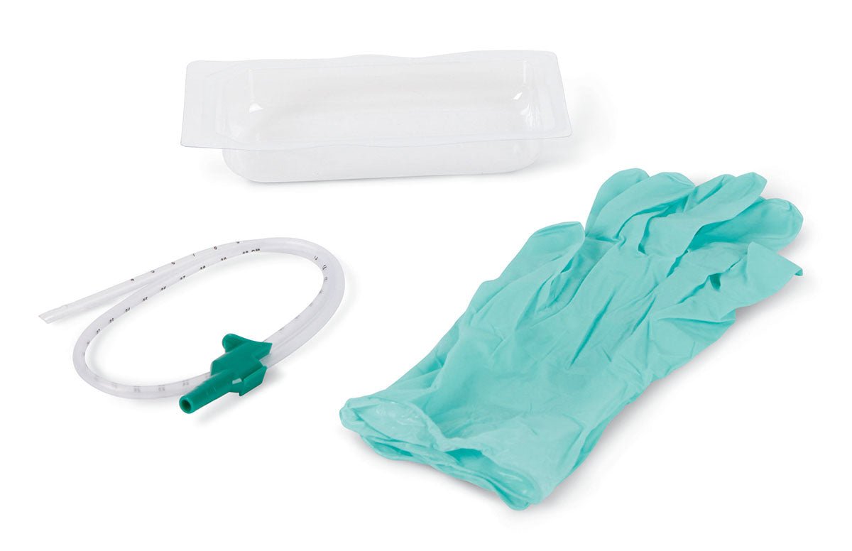 EA/1 - Medline Industries Suction Catheter Kit 10Fr with Contro-vac Valve, Pair of Vinyl Gloves, Coiled Whistle Tip, Sterile, Latex-free - Best Buy Medical Supplies
