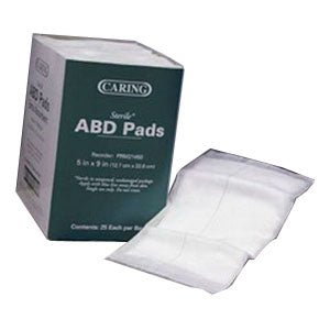 EA/1 - Medline&reg; Industries Caring&reg; Sterile Abdominal/Combine Pad, 8" L x 7-1/2" W, Latex-free - Best Buy Medical Supplies