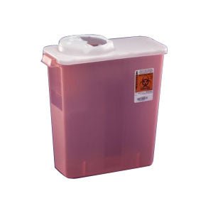 EA/1 - Monoject&trade; Chimney-Top Sharps Container 4 Quart, Small, Autoclavable, 10-14/25" L X 6-3/4" W X 7-2/25" H - Best Buy Medical Supplies