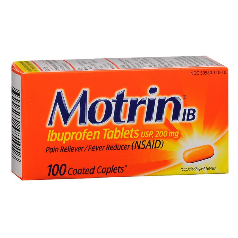 EA/1 - Motrin IB 200 mg Ibuprofen Caplets, 100 Count - Best Buy Medical Supplies