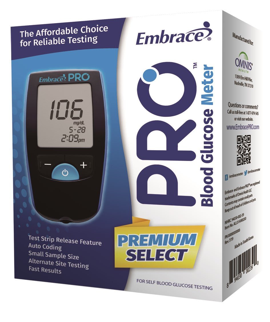 EA/1 - Omnis Health Embrace® PRO™ Blood Glucose Meter - Best Buy Medical Supplies