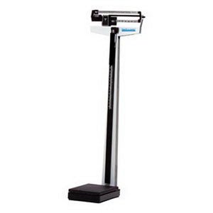 EA/1 - Pelstar LLC Mechanical Beam Scale 390 lb Capacity, White, Non-slip Black Platform Mat - Best Buy Medical Supplies