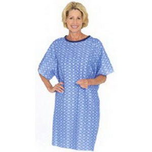 EA/1 - Salk Company TieBack&trade; Patient Gown One Size Fits all, Blue Plaid, Unisex, Latex-free, Washable - Best Buy Medical Supplies