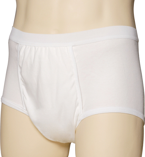 EA/1 - Salk Light & Dry&trade; One-Piece Men's Brief Small, 30" to 33" Waist Size, Cotton - Best Buy Medical Supplies