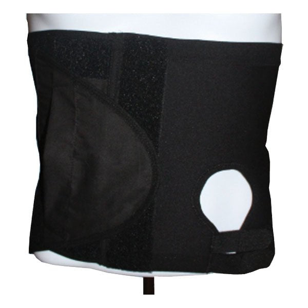 EA/1 - Security Black 6" Support Belt with Opening Large, Left - Best Buy Medical Supplies