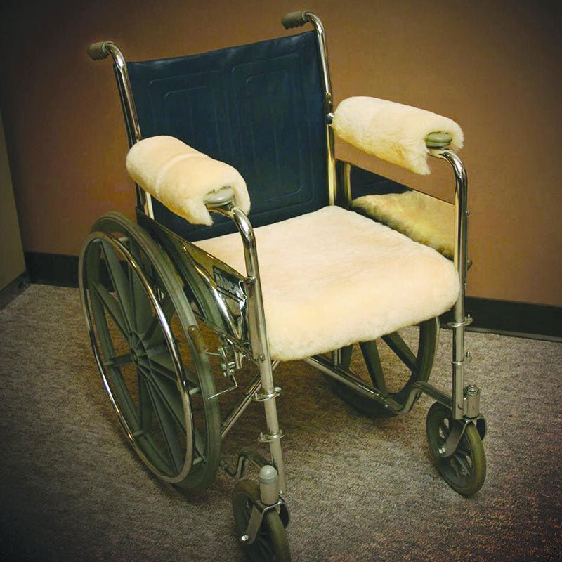 EA/1 - Sheepskin Ranch Sofsheep&trade; Sheepskin Wheelchair Seat Pad Standard Adult, 18" x 16" Beige - Best Buy Medical Supplies