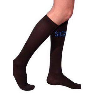 EA/1 - Sigvaris Cotton Comfort Men's Knee High Compression Stockings Medium Long, 30 to 40mm Hg Compression, Black, Closed Toe, Latex-free - Best Buy Medical Supplies