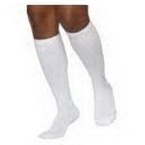 EA/1 - Sigvaris Cushioned Cotton Men's Knee High Compression Socks Medium Long, 20 to 30mm Hg Compression, White, Closed Toe, Latex-free - Best Buy Medical Supplies