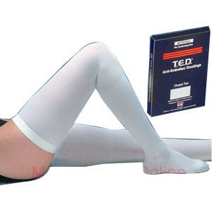 EA/1 - T.E.D&trade; Thigh-Length Continuing Care Anti-Embolism Stockings, Latex-Free, Large Regular, White - Best Buy Medical Supplies