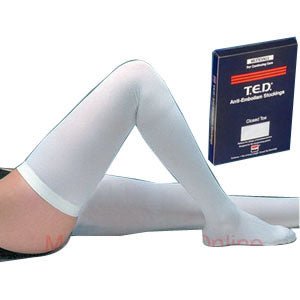 EA/1 - T.E.D&trade; Thigh-Length Continuing Care Anti-Embolism Stockings, Latex-Free, Medium Long, White - Best Buy Medical Supplies