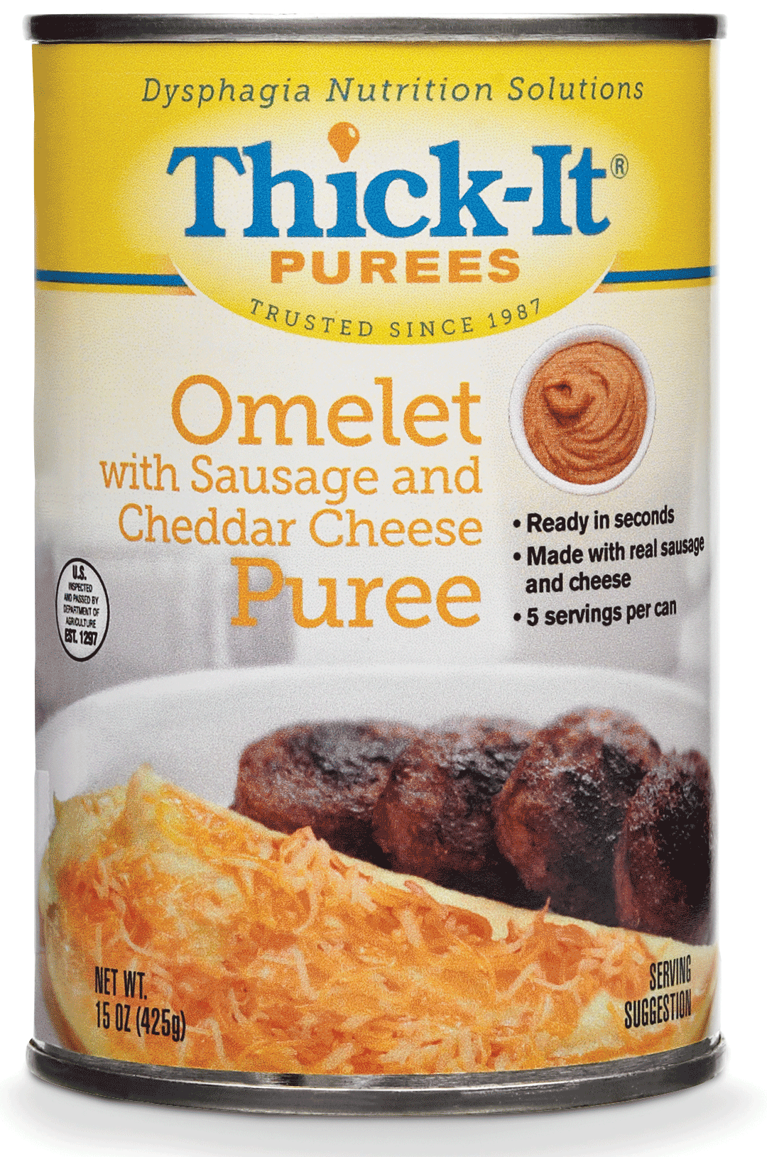 EA/1 - Thick-It Omelet with Sausage and Cheese Puree 15 oz. Can - Best Buy Medical Supplies