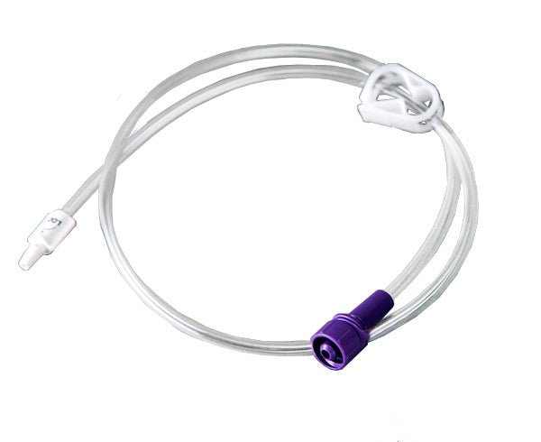 EA/1 - Vesco Low Profile Feeding Tube Extension Set, 24" Single ENFit&reg; Port, Straight, Universal - Best Buy Medical Supplies