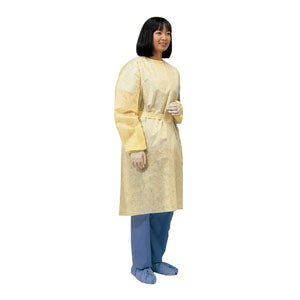PK/10 - Cardinal Health&trade; Lightweight Isolation Gown with Ties Universal, Yellow, Spunbonded Polypropylene - Best Buy Medical Supplies