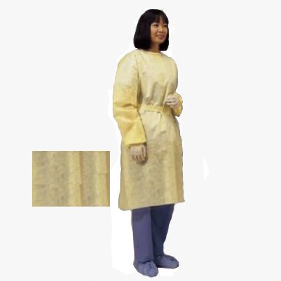 PK/10 - Cardinal Health&trade; SMS Cover Gown with Ties Universal, Yellow - Best Buy Medical Supplies