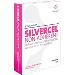 PK/10 - Systagenix Silvercel&trade; Non Adherent Antimicrobial Alginate Dressing, Sterile 4-1/4" x 4-1/4" - Best Buy Medical Supplies