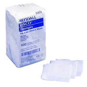 PK/100 - Kendall Lisco&trade; Non-Sterile Sponge 4" x 4" Bulk - Best Buy Medical Supplies