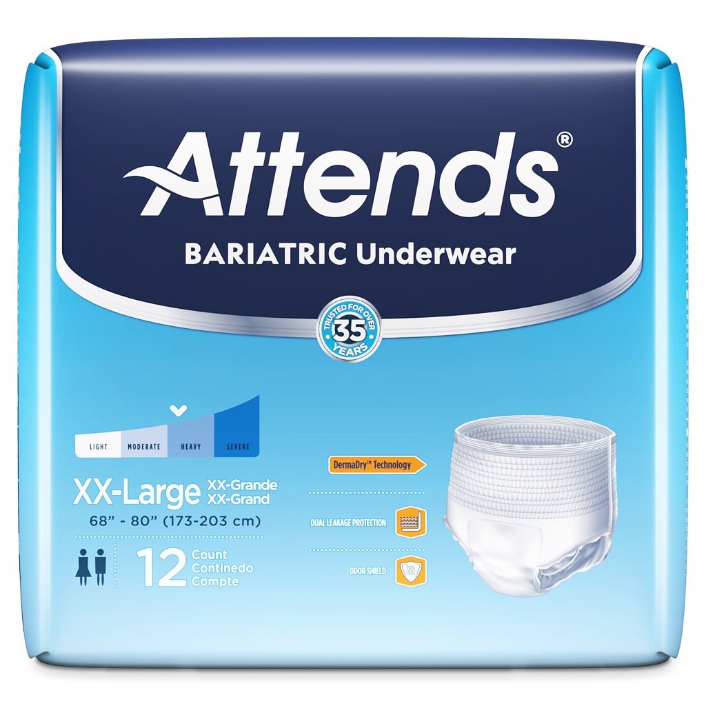 PK/12 - Attends Bariatric Underwear 2XL - Best Buy Medical Supplies