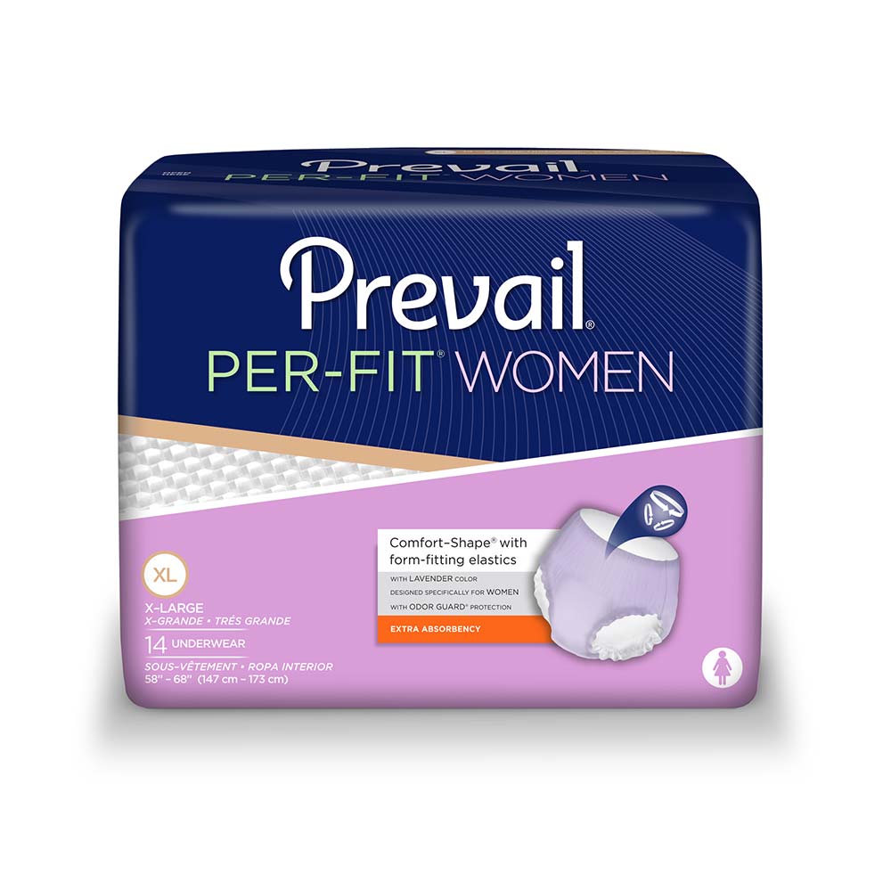 PK/14 - Prevail&reg; Per-Fit&reg; Women's Protective Underwear, XL (58" to 68") - Best Buy Medical Supplies