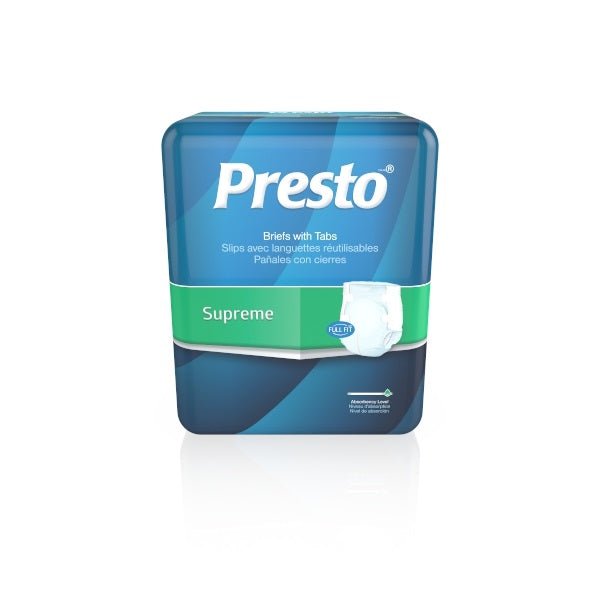 PK/15 - Presto® Maximum Absorbency Brief, XL (58' to 64' Waist) Beige - Best Buy Medical Supplies
