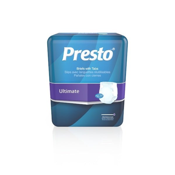 PK/15 - Presto&trade; Supreme Breathable Brief, Ultimate Absorbency, XL (58" to 64" Waist), Beige - Best Buy Medical Supplies