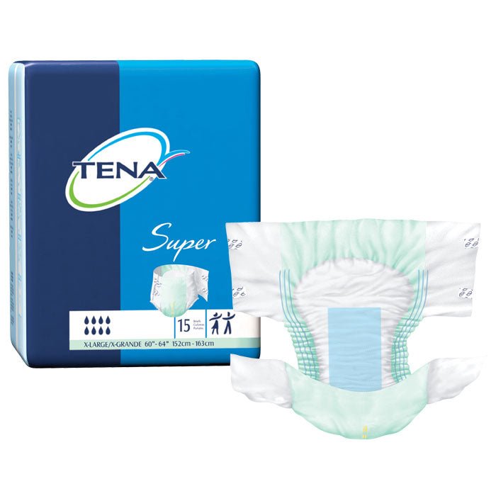 PK/15 - TENA&reg; Super Brief, XL 60" to 64" Waist Size - Best Buy Medical Supplies