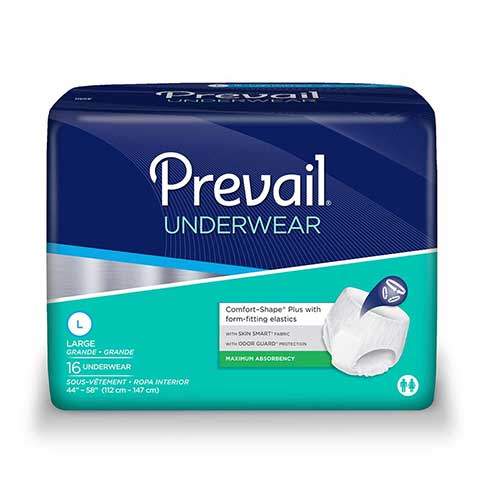 PK/16 - Prevail&reg; Super Plus Underwear Large (45" to 58") - Best Buy Medical Supplies