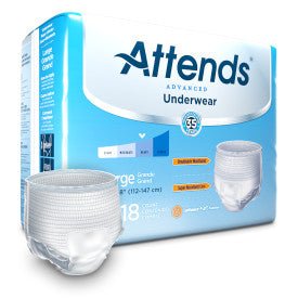 PK/18 - Attends® Advanced Underwear, Large 44" to 58" (170 - 210 lbs.) - Best Buy Medical Supplies