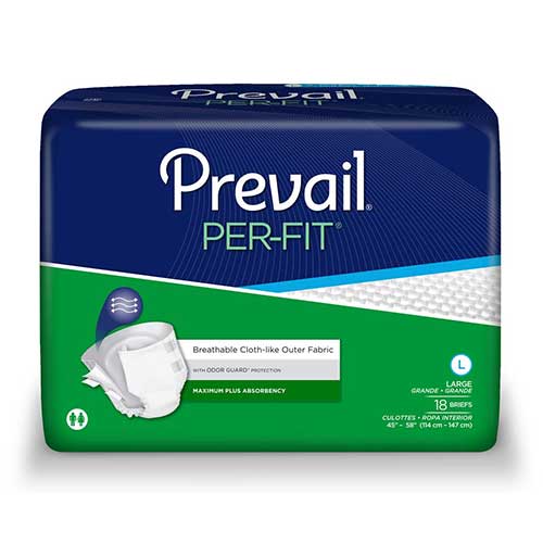 PK/18 - Prevail&reg; Per-Fit&reg; Adult Brief, Large (45" to 58") - Best Buy Medical Supplies