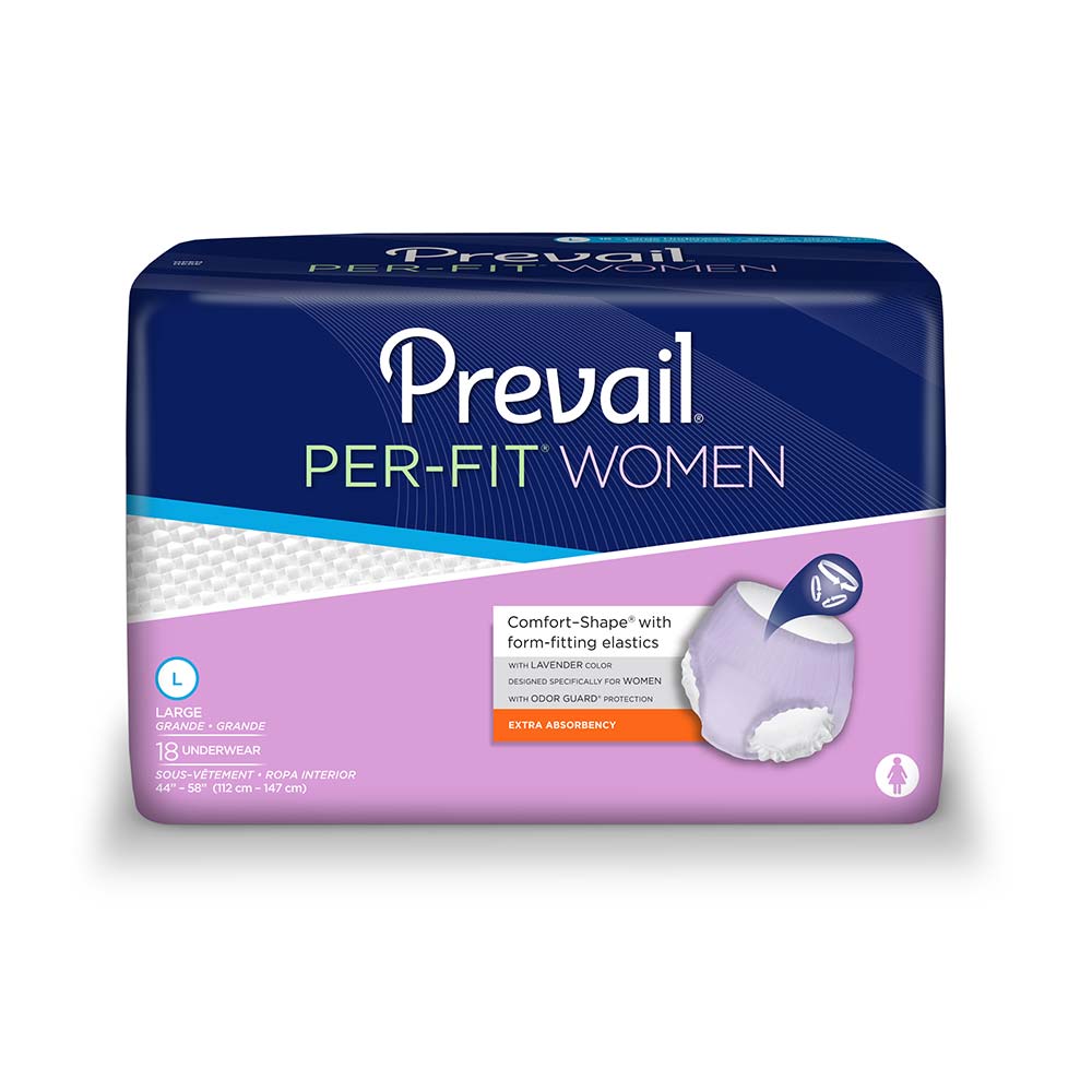 PK/18 - Prevail&reg; Per-Fit&reg; Women's Protective Underwear, Large (44" to 58") - Best Buy Medical Supplies