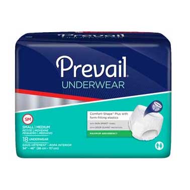 PK/18 - Prevail&reg; Super Plus Underwear Small/Medium (34" to 46") - Best Buy Medical Supplies