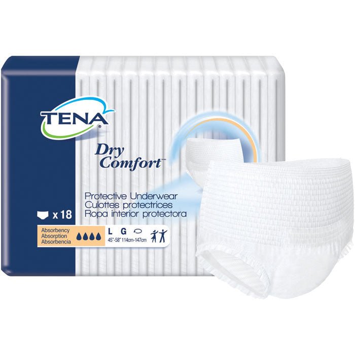 PK/18 - Tena&reg; Dry Comfort&trade; Protective Underwear, Large, 45" to 58" Waist - Best Buy Medical Supplies