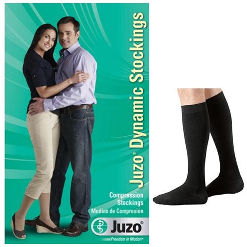 PK/2 - Juzo Dynamic Compression Stocking, Knee-High, Full Foot, 30 to 40 mmHg, Size 4, Black - Best Buy Medical Supplies