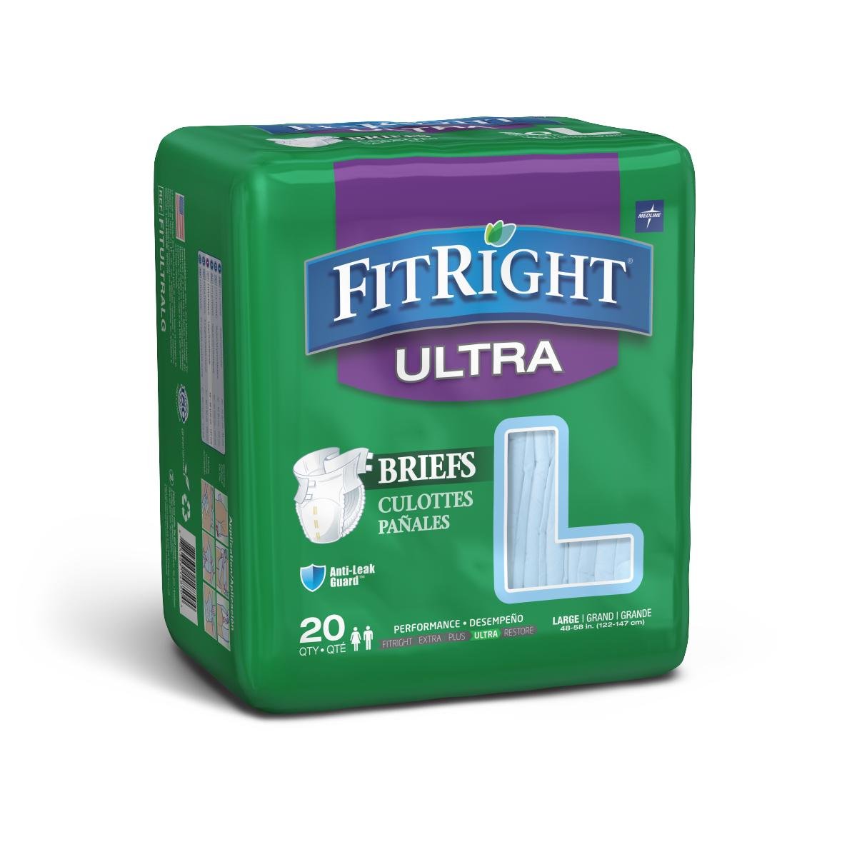 PK/20 - FitRight® Ultra Brief, Large (48" to 58") - Best Buy Medical Supplies