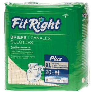 PK/20 - FitRight&reg; Plus Brief, 2XL (60" to 69") - Best Buy Medical Supplies