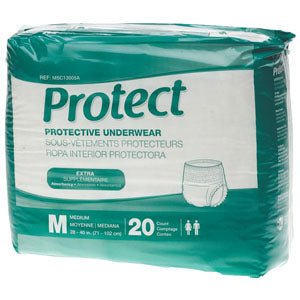 PK/20 - Medline Protection Plus&reg; Protect Extra Protective Underwear Large 40" to 56" Waist Size - Best Buy Medical Supplies
