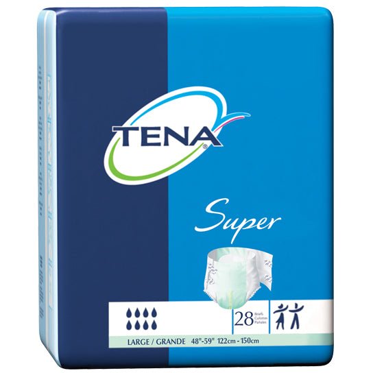PK/28 - TENA&reg; Super Brief, Large 48" to 59" Waist Size - Best Buy Medical Supplies
