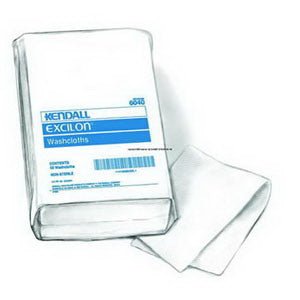 PK/50 - Kendall Excilon&trade; Washcloth, Novonette Finish, 10" x 13", White - Best Buy Medical Supplies