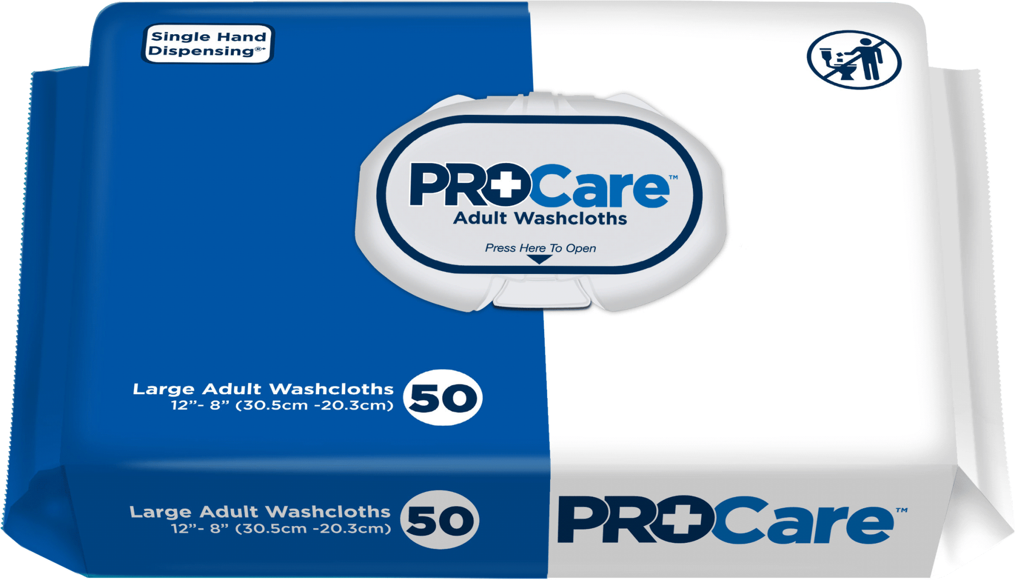 PK/50 - ProCare™ Adult Washcloth, 12" x 8", Soft Pack - Temporary Replacement for FQDW501 - Best Buy Medical Supplies