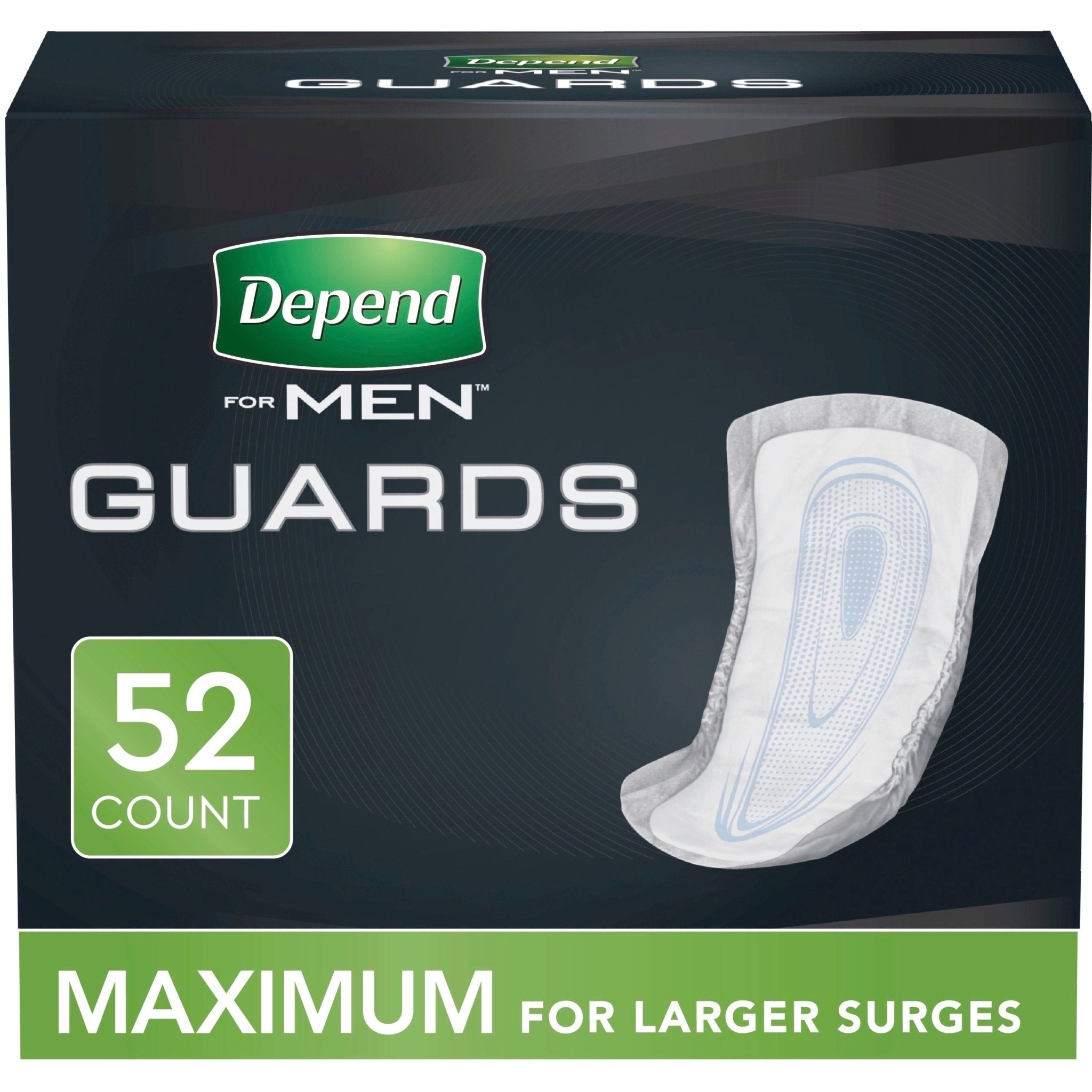 PK/52 - Depend Incontinence Guards for Men, Maximum Absorbency, (Packaging May Vary) - Best Buy Medical Supplies