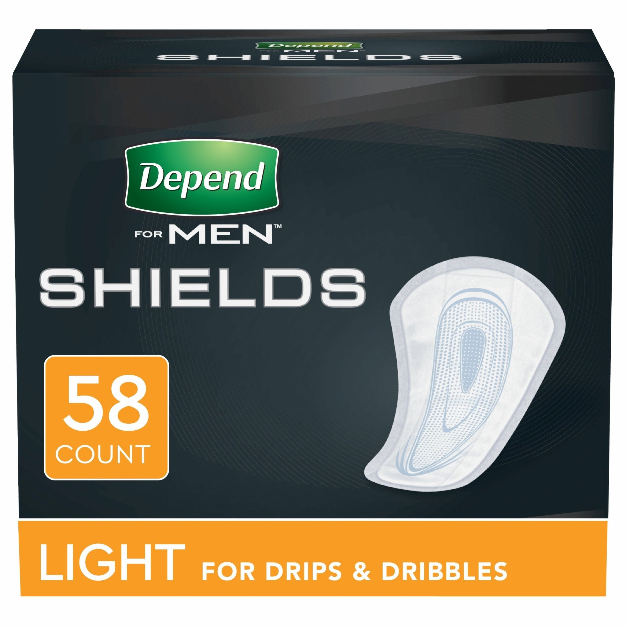 PK/58 - Depend Incontinence Shields for Men, Light Absorbency, (Packaging May Vary) - Best Buy Medical Supplies