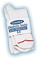 PK/6 - Creative Men's Diabetic Sock, White, Size 10-13 - Best Buy Medical Supplies
